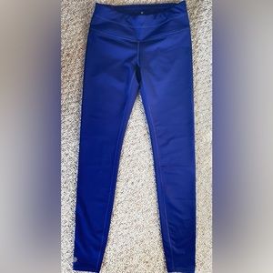 Athleta blue leggings tights with back pocket- new